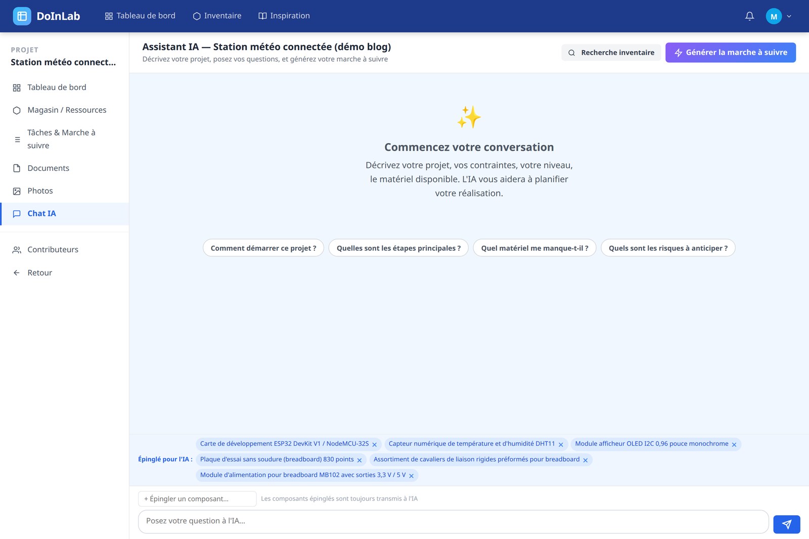 Assistant IA d'un projet