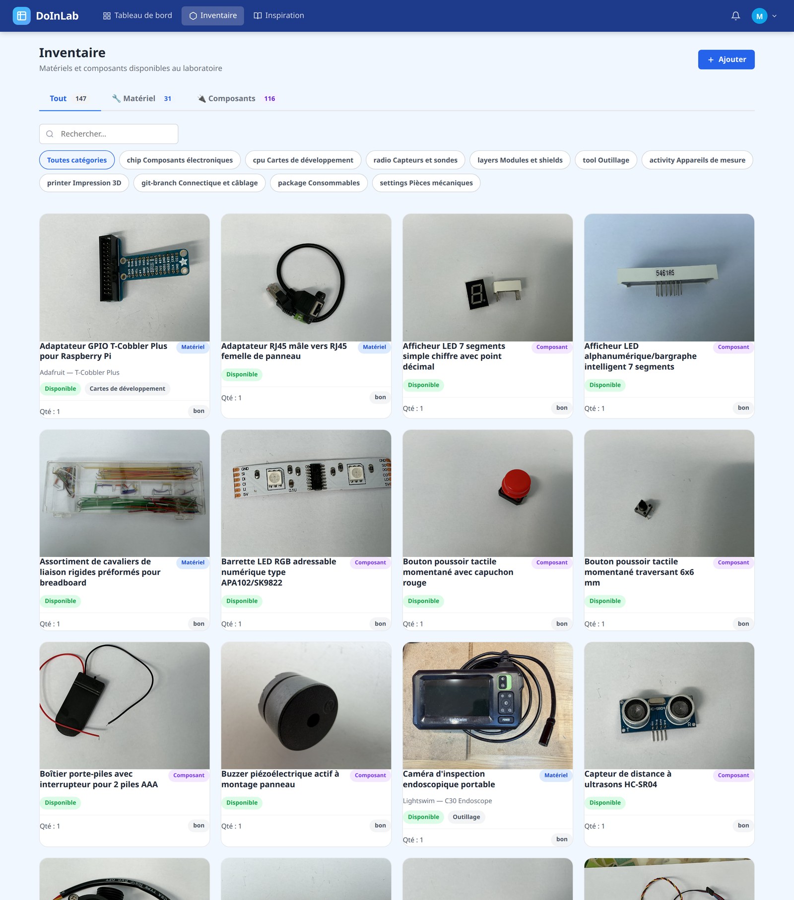 Inventaire de DoInLab